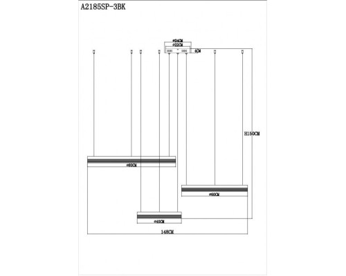 Подвесной светильник Mercury A2185SP-3BK Arte Lamp