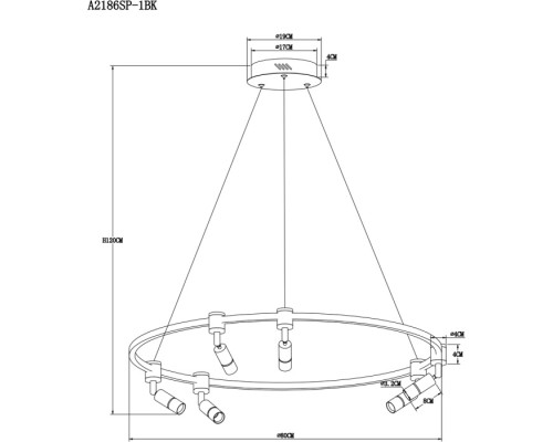 Подвесной светильник Ring A2186SP-1BK Arte Lamp