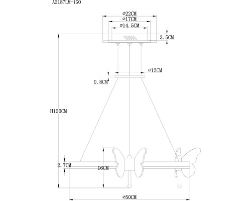 Подвесной светильник Darcy A2187LM-1GO Arte Lamp