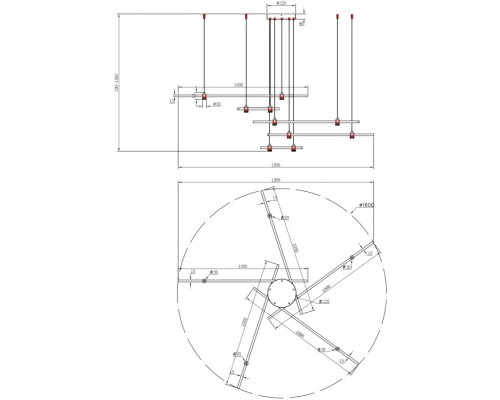 Подвесной светильник Errai A2195SP-5BK Arte Lamp