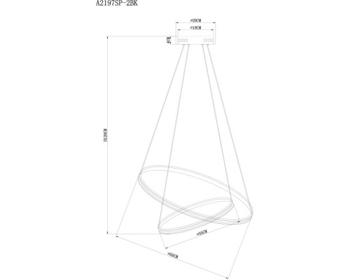 Подвесной светильник Frodo A2197SP-2BK Arte Lamp