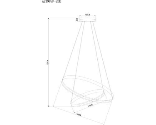 Подвесной светильник Meridiana A2198SP-2BK Arte Lamp