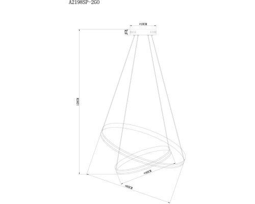 Подвесной светильник Meridiana A2198SP-2GO Arte Lamp