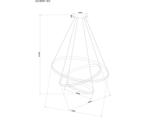 Подвесной светильник Meridiana A2198SP-3CC Arte Lamp