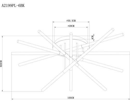 Потолочная люстра Fernando A2199PL-6BK Arte Lamp