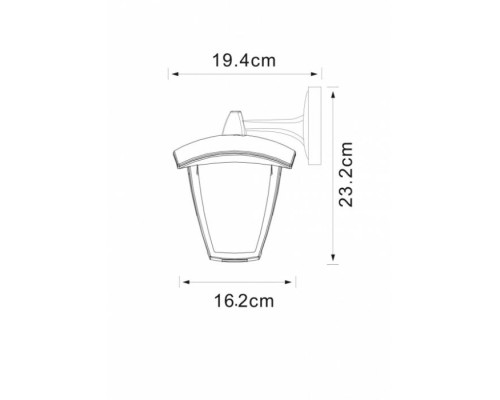 Настенный фонарь уличный Savanna A2209AL-1BK Arte Lamp