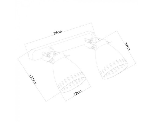 Спот Luned A2214AP-2AB Arte Lamp
