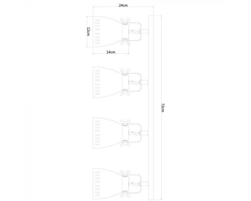 Спот Luned A2214PL-4SS Arte Lamp