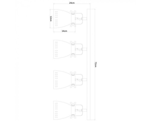 Спот Luned A2214PL-4WH Arte Lamp