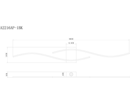Настенный светильник Aludra A2216AP-1BK Arte Lamp