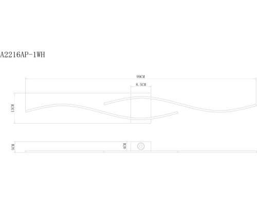Настенный светильник Aludra A2216AP-1WH Arte Lamp