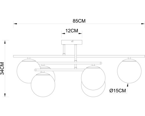 Потолочная люстра Alcor A2224PL-6BK Arte Lamp