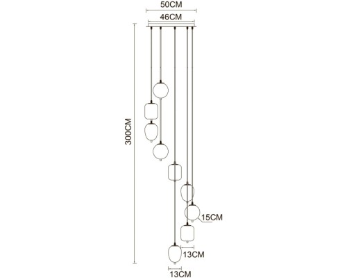 Подвесной светильник Freddie A2231SP-9PB Arte Lamp