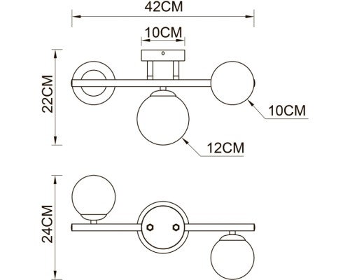 Потолочная люстра Gemini A2243PL-3PB Arte Lamp