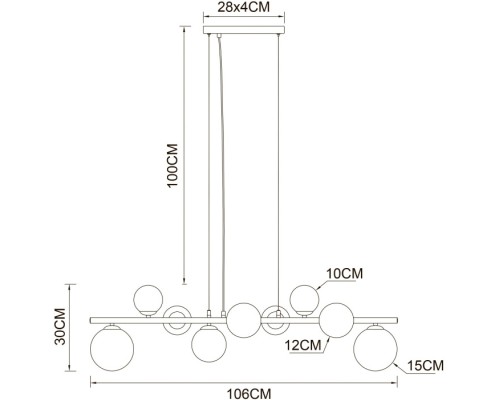 Подвесной светильник Gemini A2243SP-9PB Arte Lamp
