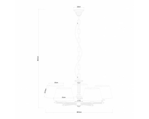 Подвесная люстра York A2273LM-5AB Arte Lamp