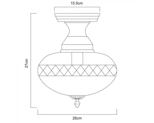 Потолочная люстра Faberge A2303PL-1SG Arte Lamp