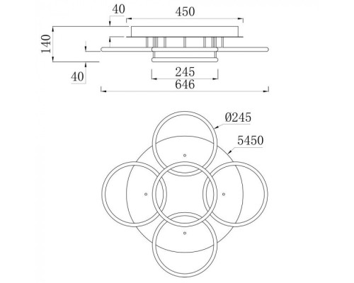 Потолочная люстра Rapid A2500PL-5BK Arte Lamp