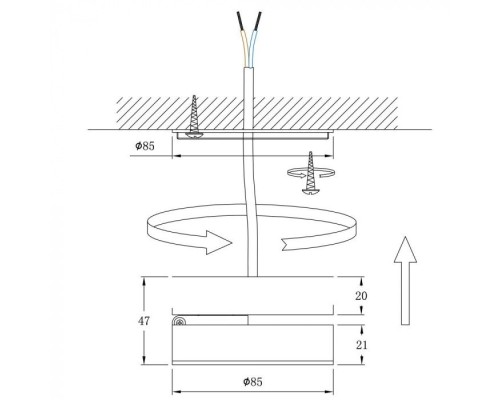 Точечный светильник Vela A2511PL-1BK Arte Lamp
