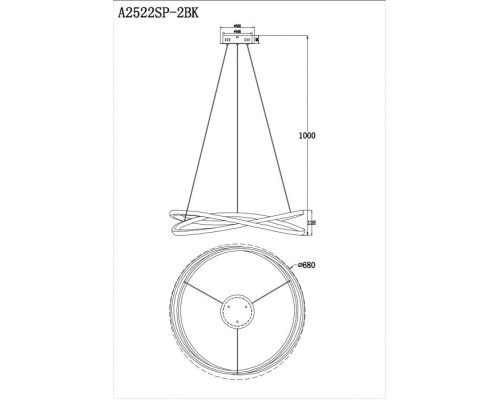 Подвесная люстра Swing A2522SP-2BK Arte Lamp
