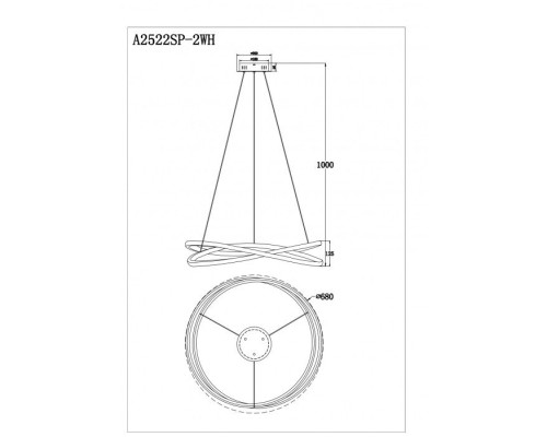 Подвесная люстра Swing A2522SP-2WH Arte Lamp