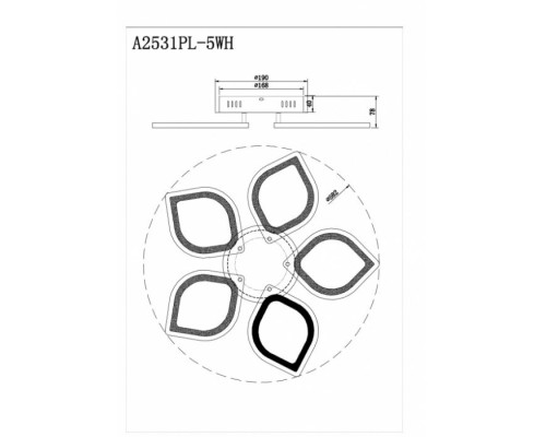 Потолочная люстра Polli A2531PL-5WH Arte Lamp