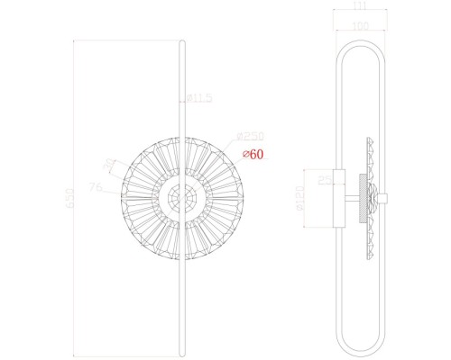 Настенный светильник Almaaz A2563AP-1PB Arte Lamp