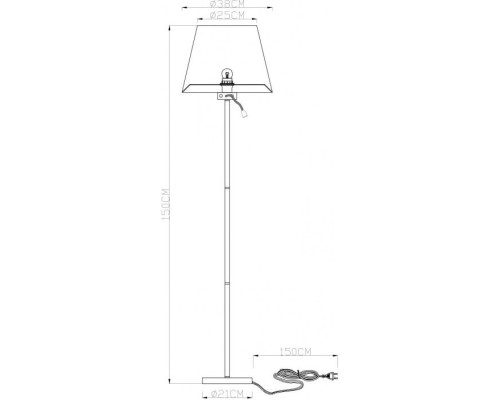 Торшер Elba A2581PN-2AB Arte Lamp