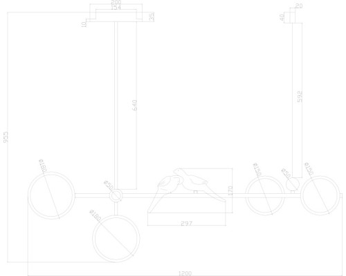 Потолочная люстра Toliman A2613SP-4BK Arte Lamp