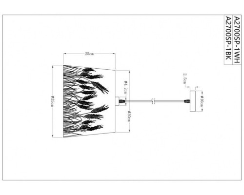 Подвесной светильник Celesta A2700SP-1WH Arte Lamp
