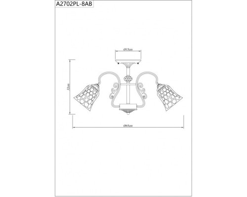 Потолочная люстра Nicole A2702PL-8AB Arte Lamp