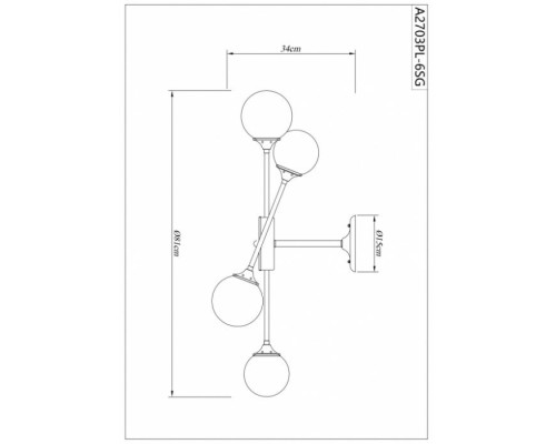 Потолочная люстра Marco A2703PL-6SG Arte Lamp