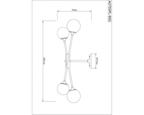 Потолочная люстра Marco A2703PL-8SG Arte Lamp
