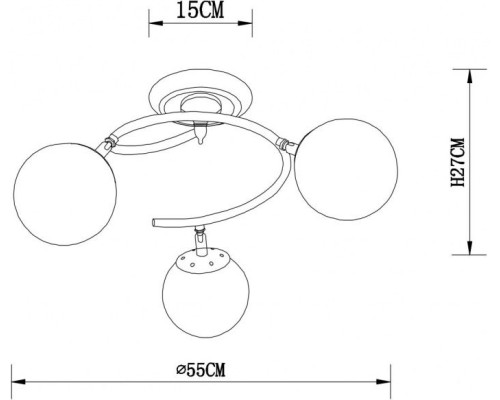 Потолочная люстра Brooke A2717PL-3SS Arte Lamp