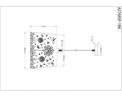 Подвесной светильник Celesta A2768SP-1BK Arte Lamp
