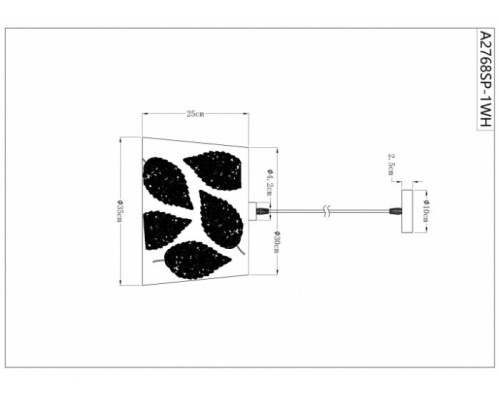 Подвесной светильник Celesta A2768SP-1WH Arte Lamp