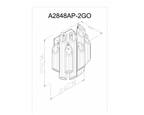 Настенный светильник Jastin A2848AP-2GO Arte Lamp