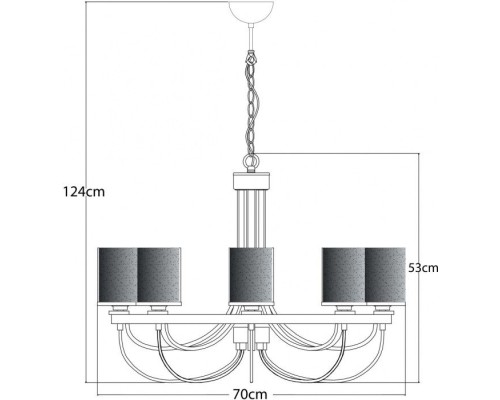 Подвесная люстра Ombra A2995LM-8CC Arte Lamp
