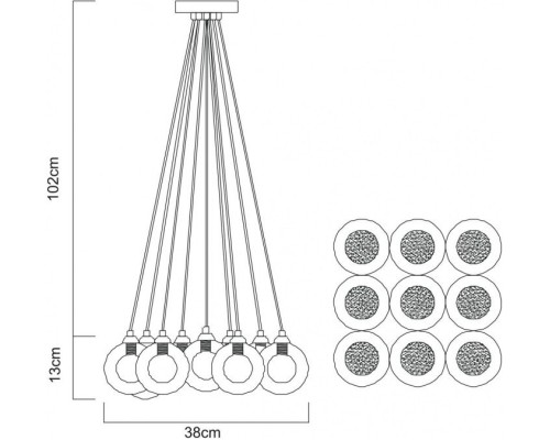 Подвесной светильник Pallone A3025SP-9CC Arte Lamp