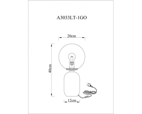 Настольная лампа Bolla-sola A3033LT-1GO Arte Lamp