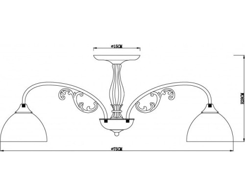 Потолочная люстра Spica A3037PL-8AB Arte Lamp