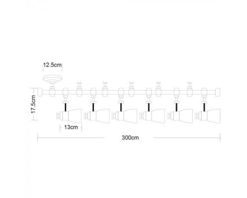 Трековая система в сборе Rail Kits A3058PL-6BK Arte Lamp