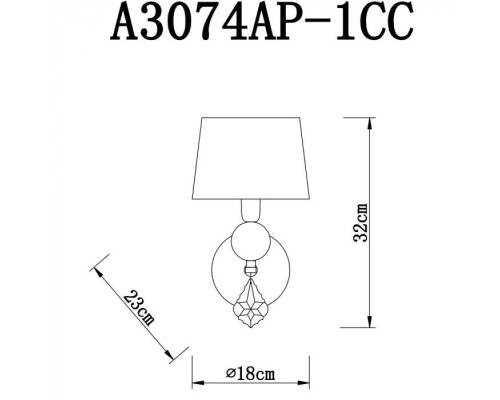 Бра Promessa A3074AP-1CC Arte Lamp