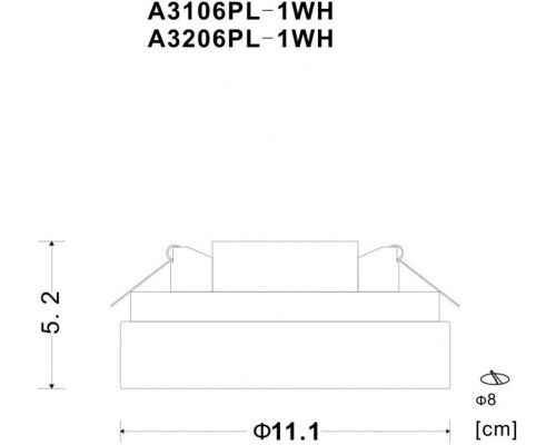 Потолочный светильник Gamba A3106PL-1WH Arte Lamp