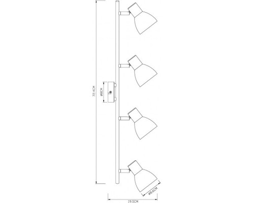 Спот Falena A3117PL-4BK Arte Lamp