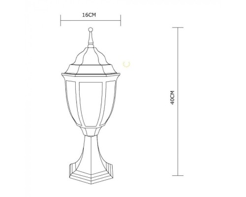 Наземный фонарь Pegasus A3151FN-1BN Arte Lamp