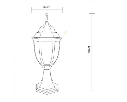 Наземный фонарь Pegasus A3151FN-1WG Arte Lamp