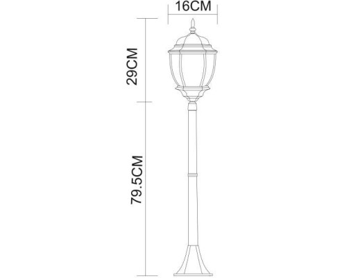 Наземный фонарь Pegasus A3151PA-1BN Arte Lamp