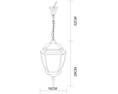 Уличный подвесной светильник Pegasus A3151SO-1WG Arte Lamp