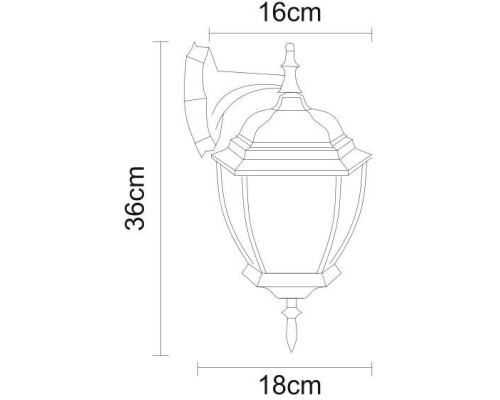 Настенный фонарь уличный Pegasus A3152AL-1BN Arte Lamp